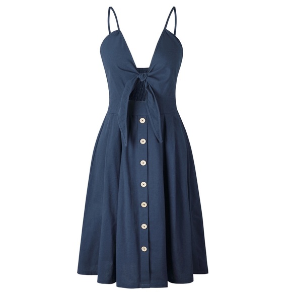 💓💓My Dream Sexy Navy Button in Front Dress - Picture 5 of 6